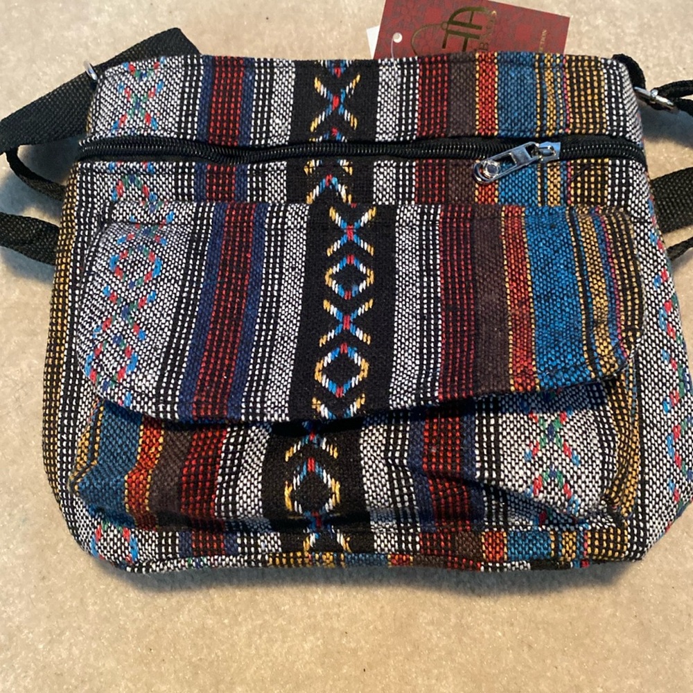 NWT Alfa Fabric Bag with Aztec Motif
